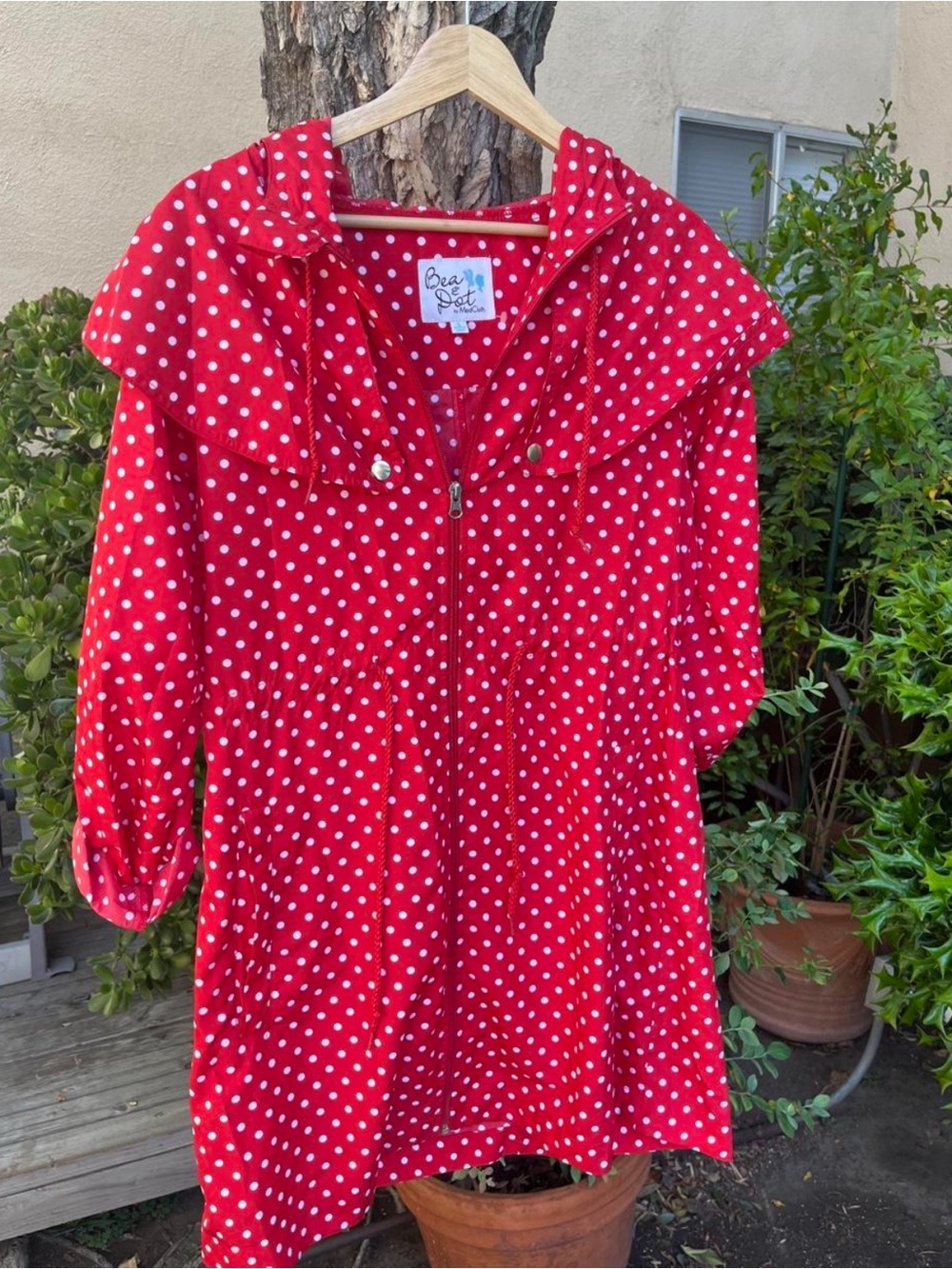 Red & White Polka Dot ModCloth Raincoat